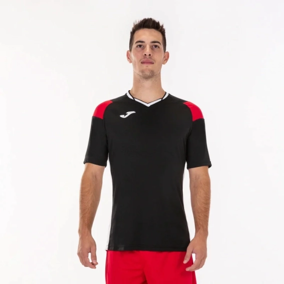 Футболка Joma CREW III 101269.106 черно-красно-белая 101269.106 фото 2 — интернет-магазин Tapok