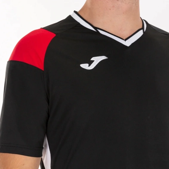 Футболка Joma CREW III 101269.106 черно-красно-белая 101269.106 фото 4 — интернет-магазин Tapok