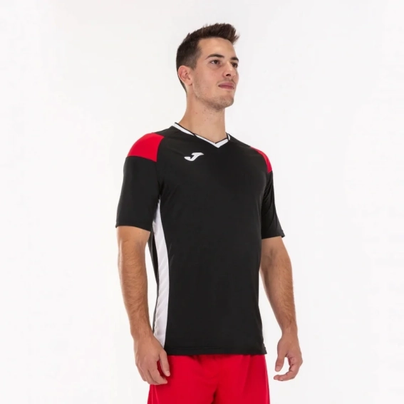 Футболка Joma CREW III 101269.106 черно-красно-белая 101269.106 фото 5 — интернет-магазин Tapok