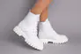Черевики жіночі шкіряні білого кольору на шнурках, зимові Фото 7