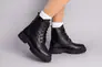 Ботинки женские кожаные черного цвета на шнурках зимние Фото 6