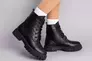Ботинки женские кожаные черного цвета на шнурках зимние Фото 7