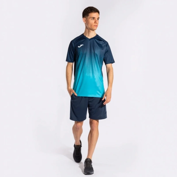 Футболка Joma TIGER IV темно-сине-бирюзовая 102764.013 102764.013 фото 6 — интернет-магазин Tapok