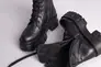 Черевики жіночі шкіряні чорні на шнурках демісезонні Фото 8