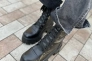 Ботинки женские кожаные черные на шнурках демисезонные Фото 12