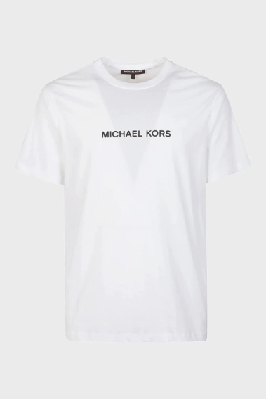 Футболка Michael Kors MK Wave Short Sleeve T-Shirt white CH351RIFV4 фото 2 — интернет-магазин Tapok