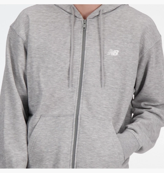 Женская толстовка New Balance Sport Essentials Full Zip Grey MJ41502AG фото 4 — интернет-магазин Tapok