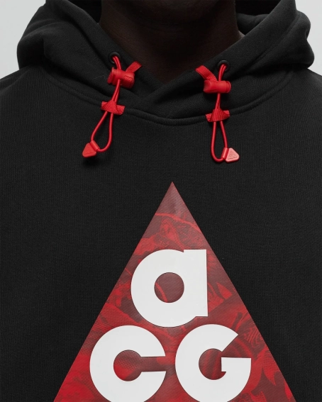 Худые Nike ACG Triangle Logo Lunar New Year Hoodie Black/Red HF2947-010 фото 3 — интернет-магазин Tapok