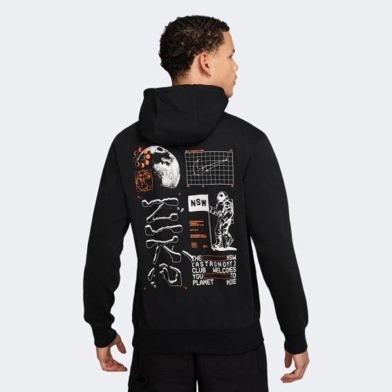 Худые Nike CLUB FT PO HDY MOON GFX black HQ8594-010 фото 2 — интернет-магазин Tapok