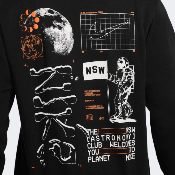 Худые Nike CLUB FT PO HDY MOON GFX black HQ8594-010 фото 7 — интернет-магазин Tapok
