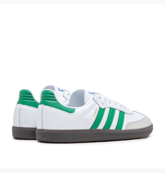 Кроссовки унисекс Adidas Samba Og White &amp; Green White IG1024 фото 4 — интернет-магазин Tapok