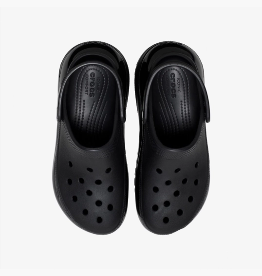 Тапочки унисекс CROCS Classic Mega Crush Clog Black 207988-001 фото 8 — интернет-магазин Tapok