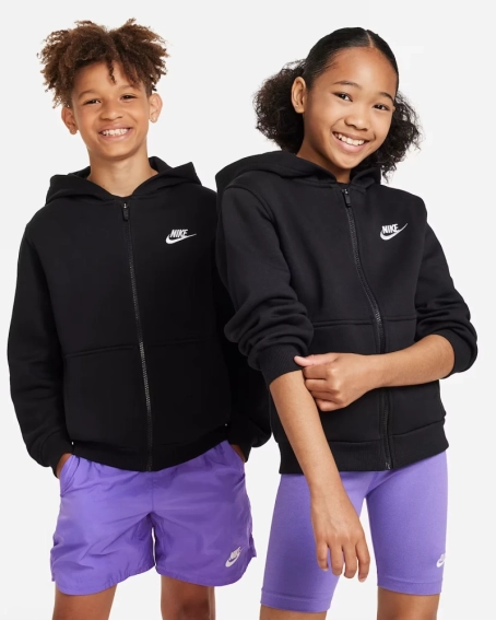 Толстовка Nike K NSW CLUB FLC HD FZ LS LBR FD3004-010 фото 1 — інтернет-магазин Tapok