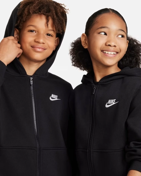Толстовка Nike K NSW CLUB FLC HD FZ LS LBR FD3004-010 фото 3 — інтернет-магазин Tapok