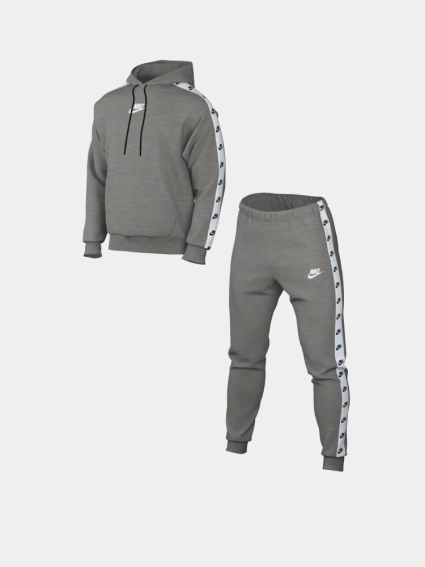 Костюм спортивный Nike Essential Hooded Tracksuit Flc grey DM6838-063_DM6838-063 фото 8 — интернет-магазин Tapok