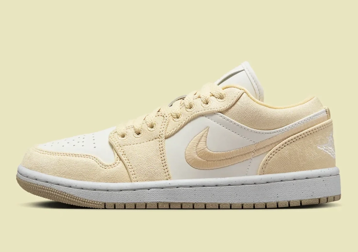 Кроссовки Женские Air Jordan 1 Low Se Beige/white FN3722-701 фото 1 — интернет-магазин Tapok