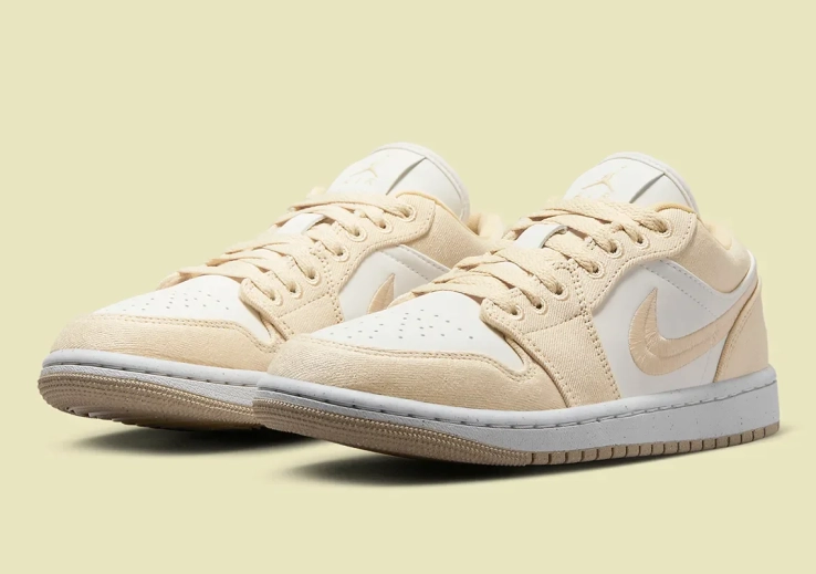 Кроссовки Женские Air Jordan 1 Low Se Beige/white FN3722-701 фото 8 — интернет-магазин Tapok