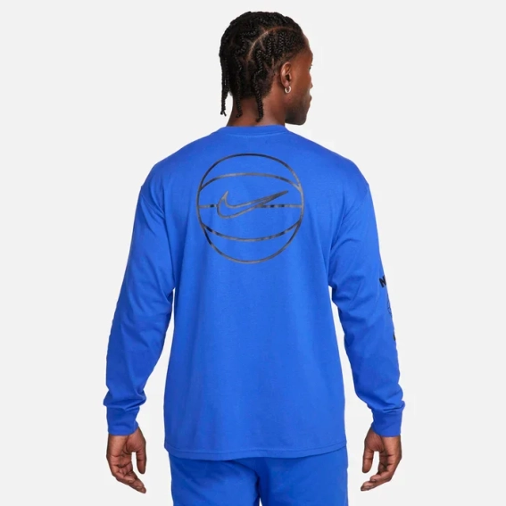 Лонгслів Nike Max90 Men's Long-Sleeve Basketball T-Shirt 'Royal' FN0799-480 фото 2 — інтернет-магазин Tapok