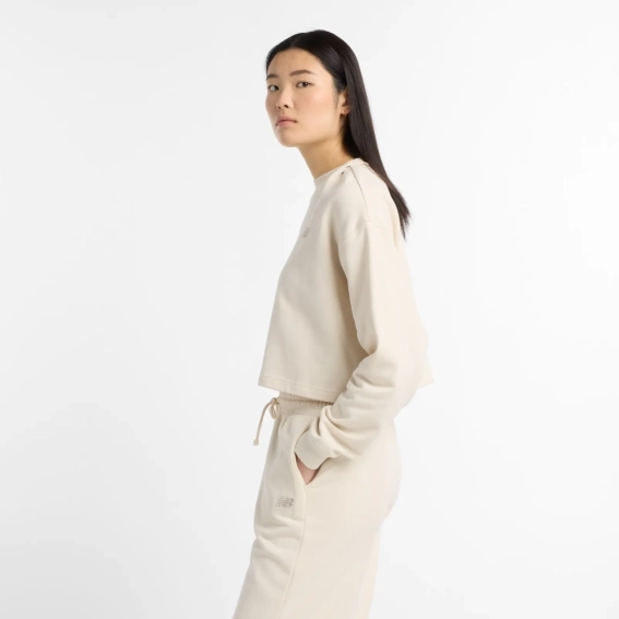 Кофта жіночий New Balance Coastal Fleece Beige WT51514LIN L WT51514LIN фото 3 — інтернет-магазин Tapok