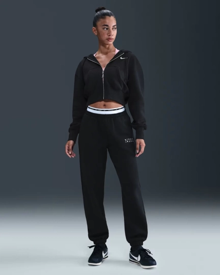 Толстовка Nike W NSW PHNX FLC CROP FZ HDY HV2426-010 фото 4 — интернет-магазин Tapok