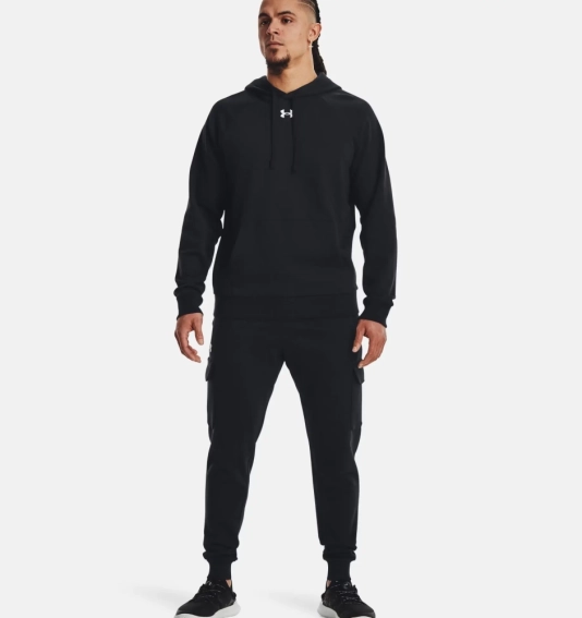 Штани спортивні UA Rival Fleece Cargo Jogger  Чол XL 1382134-001 фото 3 — інтернет-магазин Tapok