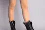 Черевики жіночі шкіряні чорні на шнурках і з замком на байку Фото 2