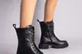 Ботинки женские кожаные черные на шнурках и с замком на байке Фото 5
