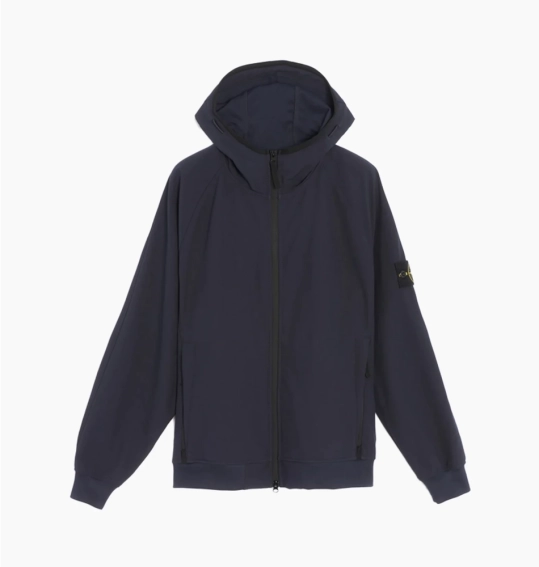 Куртка Stone Island Logo Patch Soft Shell Hooded Jacket Blue 781540927 V0020 фото 1 — інтернет-магазин Tapok