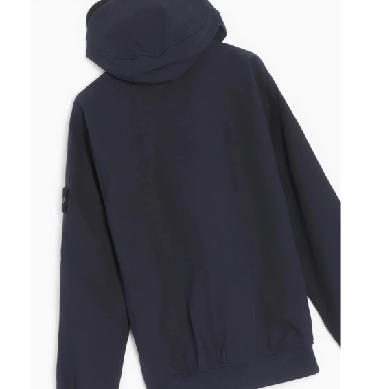 Куртка Stone Island Logo Patch Soft Shell Hooded Jacket Blue 781540927 V0020 фото 3 — інтернет-магазин Tapok