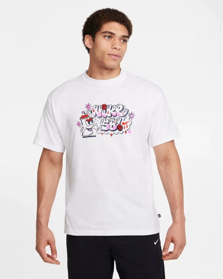 Футболка Nike Tee SB Grafitti White FZ6712-100 фото 1 — интернет-магазин Tapok