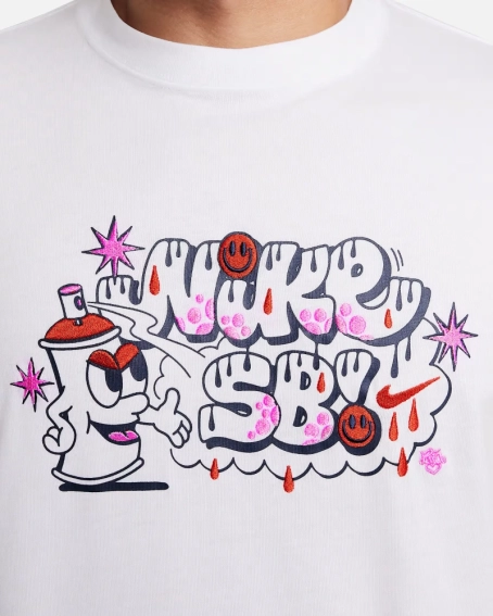 Футболка Nike Tee SB Grafitti White FZ6712-100 фото 4 — интернет-магазин Tapok