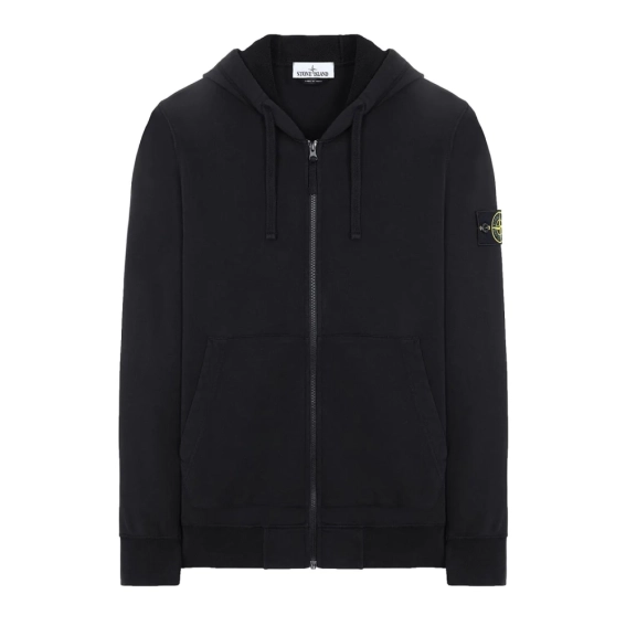 Худые STONE ISLAND BLACK ZIP HOODIE 801564251 A0029 фото 1 — интернет-магазин Tapok