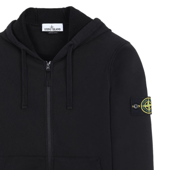 Худые STONE ISLAND BLACK ZIP HOODIE 801564251 A0029 фото 4 — интернет-магазин Tapok