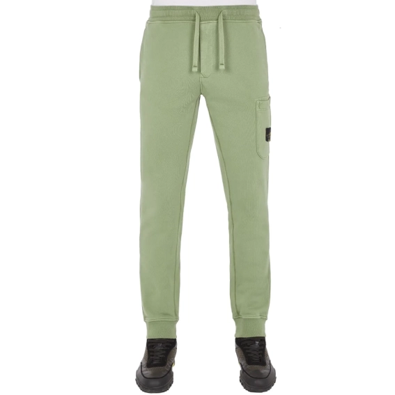 Брюки Stone Island Cotton Fleece Sweatpants green 101564551 V0055 фото 1 — интернет-магазин Tapok