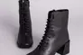 Ботинки женские кожаные черные на каблуке на байке Фото 6