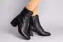 Ботинки женские кожаные черные на каблуке на байке Фото 8