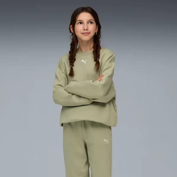 Костюм спортивный подростковый Loungewear Sweat Suit 68972782 Puma 140 Фисташковый 68972782 фото 3 — интернет-магазин Tapok