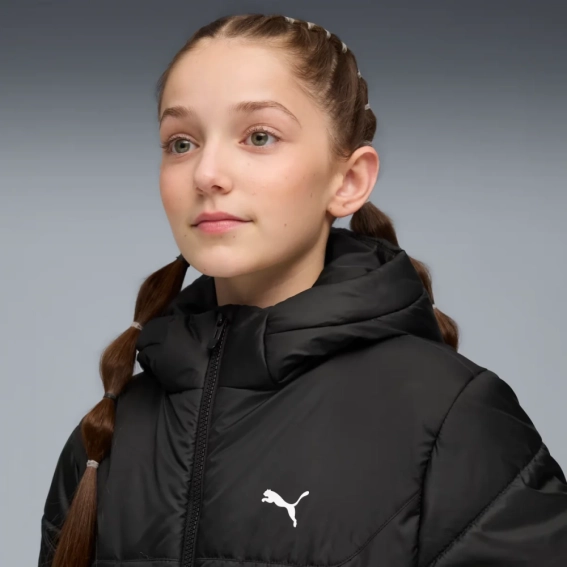 Куртка підліткова ESS Hooded Padded Jacket 68522601 Puma 128 Чорний 68522601 фото 2 — інтернет-магазин Tapok