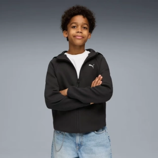 Худые подростковые EVOSTRIPE Full-Zip Hoodie 68886301 Puma 140 Черный 68886301
