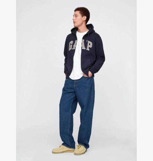 Толстовка унисекс Gap Vintagesoft Arch Logo Blue 715005332 фото 2 — интернет-магазин Tapok