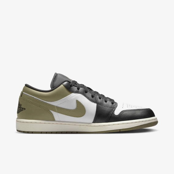 Кроссовки мужские Air Jordan 1 Low White/Olive 553558-092 фото 3 — интернет-магазин Tapok