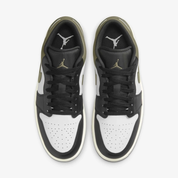 Кроссовки мужские Air Jordan 1 Low White/Olive 553558-092 фото 4 — интернет-магазин Tapok