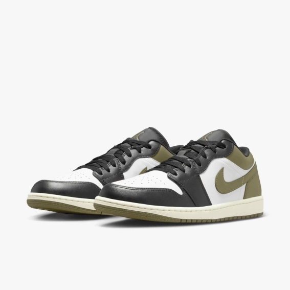 Кроссовки мужские Air Jordan 1 Low White/Olive 553558-092 фото 5 — интернет-магазин Tapok