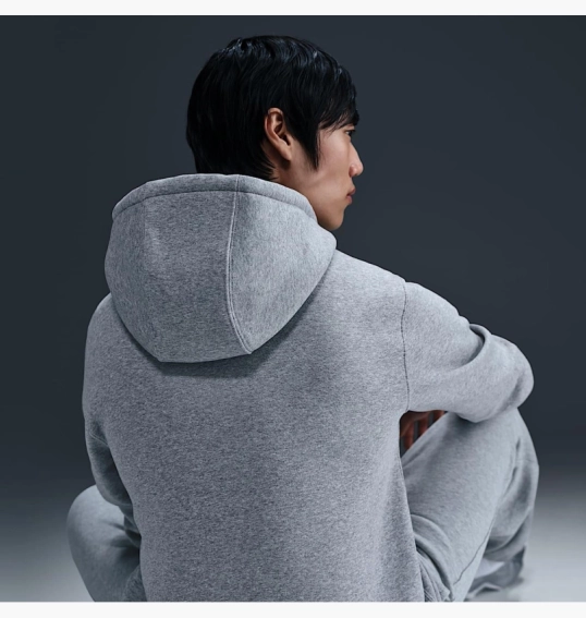 Толстовка чоловіча Nike Club Fleece Grey FN3861-063 фото 4 — інтернет-магазин Tapok