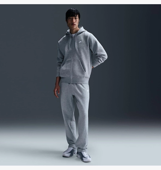 Толстовка чоловіча Nike Club Fleece Grey FN3861-063 фото 6 — інтернет-магазин Tapok