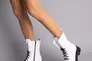 Черевики жіночі шкіряні білі на шнурках і з замком демісезонні Фото 4