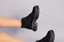 Черевики жіночі замшеві чорні на шнурках на товстій підошві зимові Фото 5