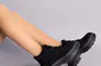 Черевики жіночі замшеві чорні на шнурках на товстій підошві зимові Фото 7