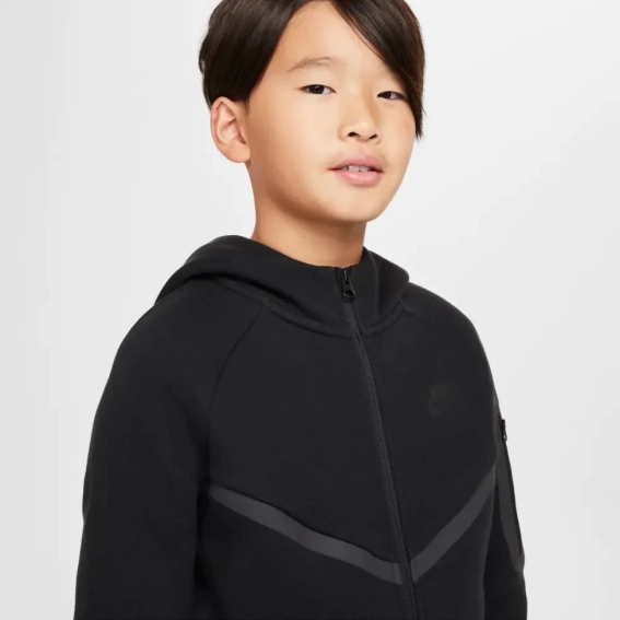 Толстовка Nike B NSW TCH FLC FZ - PD HV5867-010 фото 3 — інтернет-магазин Tapok