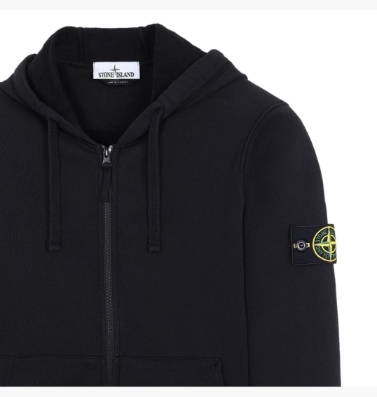 Толстовка мужская Stone Island Zip Hoodie Black 801564251-A0029 фото 3 — интернет-магазин Tapok